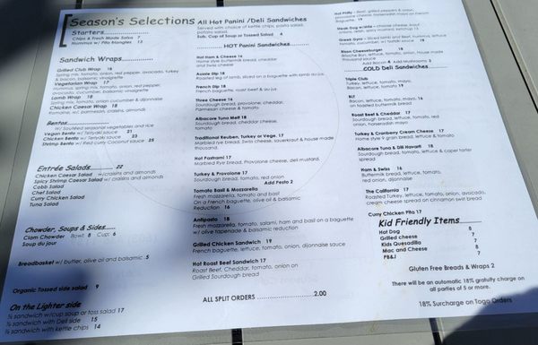 Menu photo 1 Seasons Cafe Cannon Beach, OR