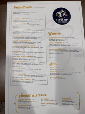 Menu photo 4 Level Up Bowl & Bistro Rolling Hills Estates, CA