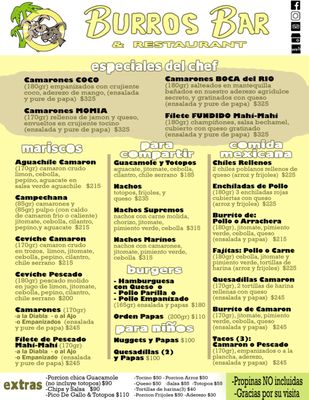 Menu photo 8 Burros Bar & Restaurant Puerto Vallarta, JAL