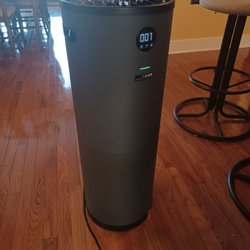 Modern PURAIR - Air purifier is on while they clean the ducts