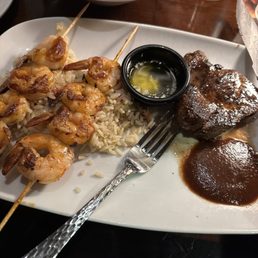Steak and shrimp dinner! Steak and shrimp dinner!