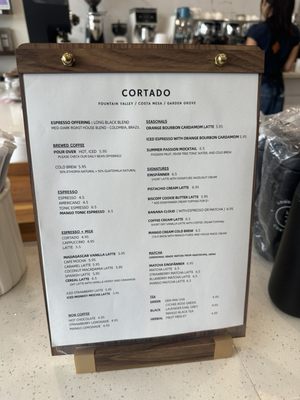 Menu photo 1 Cortado Coffee Garden Grove, CA Menu photo 1 Cortado Coffee Garden Grove, CA