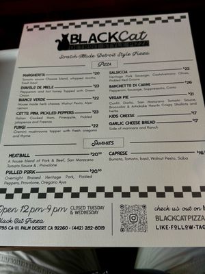 Menu photo 8 Black Cat Pizza Palm Desert, CA Menu photo 8 Black Cat Pizza Palm Desert, CA