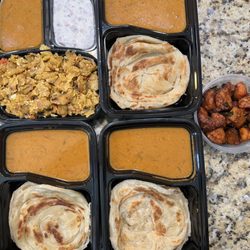 Taste of Curries - Parotta with Salna, Kothu parotta, chicken fry