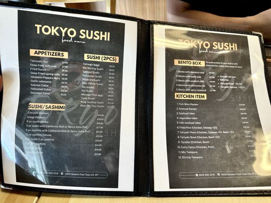 Menu photo 6 Tokyo Sushi Baldwin Park, CA