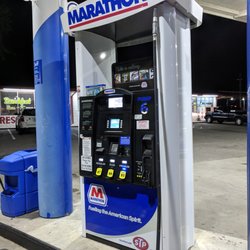 Marathon Gas - Pump #6. There are six pumps at this gas station. There are also separate pumps for semi-trailers.