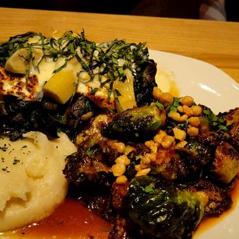 Bonefish Grill - Chicken with mashed potatoes and brussel sprouts - Seafood Near Me - Orland Park, Illinois Bonefish Grill - Chicken with mashed potatoes and brussel sprouts - Seafood Near Me - Orland Park, Illinois