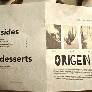 Origen - DESSERT MENU - New Mexican Cuisine Near Me - San Diego, California Origen - DESSERT MENU - New Mexican Cuisine Near Me - San Diego, California