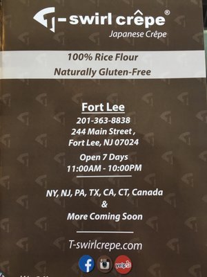 Menu photo 8 T-Swirl Crêpe Fort Lee, NJ Menu photo 8 T-Swirl Crêpe Fort Lee, NJ