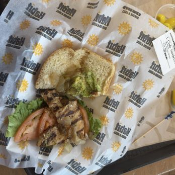 Habit Burger & Grill - No even spread around the bread chicken smaller than a slice of bread and onions just sprinkled. 2nd time - Burgers Near Me - Simi Valley, California