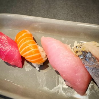 Bamboo Sushi - This was on Happy Hour for less than $10! Yes all 4 beautiful fresh pieces of sushi. - Sushi Bars Near Me - Seattle, Washington