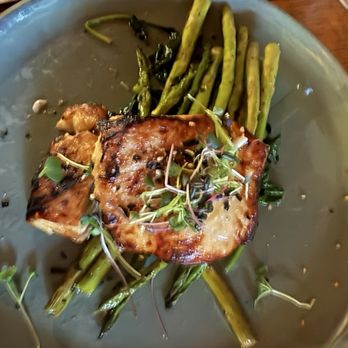 Lake Crescent Lodge - Roaster Sablefish, asparagus, spinach - Hotels Near Me - Port Angeles, Washington Lake Crescent Lodge - Roaster Sablefish, asparagus, spinach - Hotels Near Me - Port Angeles, Washington