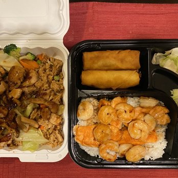 Teriyaki One - Left: Chicken teriyaki special $5.95 Right: Salmon shrimp bento $9.95 - Japanese Near Me - West New York, New Jersey Teriyaki One - Left: Chicken teriyaki special $5.95 Right: Salmon shrimp bento $9.95 - Japanese Near Me - West New York, New Jersey