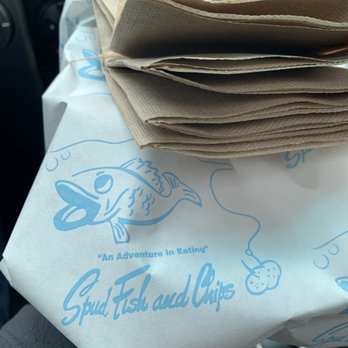 Spud Fish & Chips - About to dive into my halibut and chips. - Seafood Near Me - Seattle, Washington Spud Fish & Chips - About to dive into my halibut and chips. - Seafood Near Me - Seattle, Washington