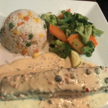 Blue Corn - Salmon with lemon sauce - Cocktail Bars Near Me - Philadelphia, Pennsylvania Blue Corn - Salmon with lemon sauce - Cocktail Bars Near Me - Philadelphia, Pennsylvania