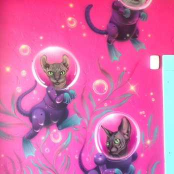 Insight Tattoo - Underwater cats of the mural - Tattoo Near Me - Oceanside, California Insight Tattoo - Underwater cats of the mural - Tattoo Near Me - Oceanside, California