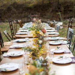 Wild Roots Apothecary - Tablescape for Herbal Foraging Dinner.