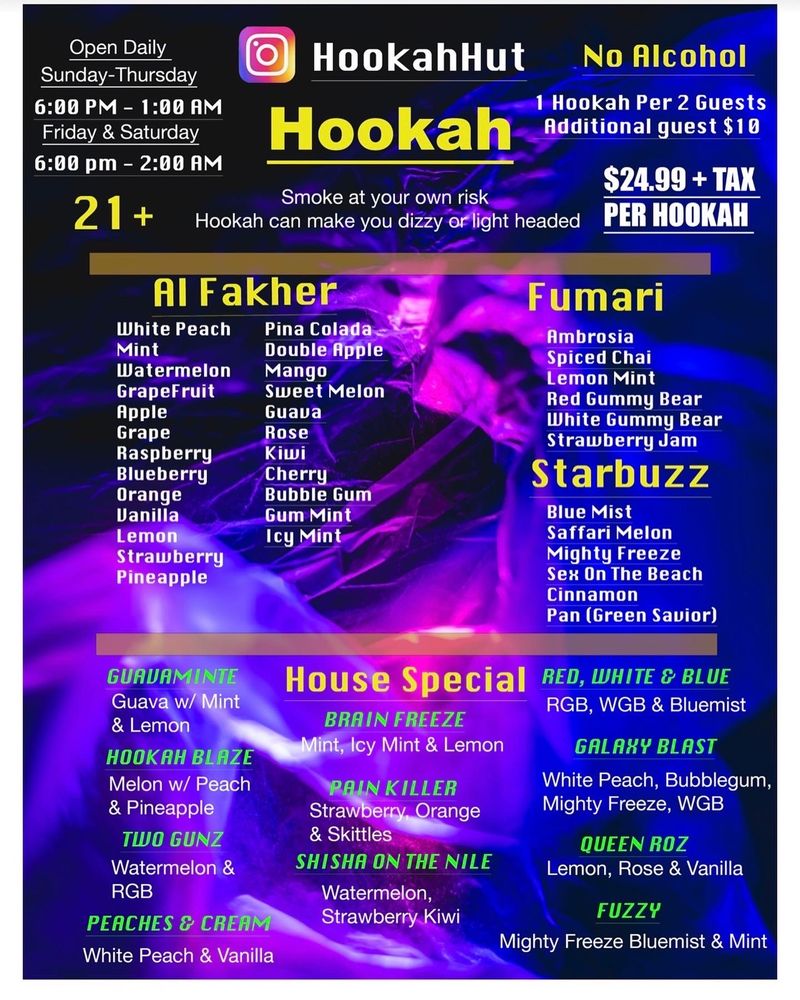 HOOKAH HUT Updated August 2024 59 Photos & 104 Reviews 2123
