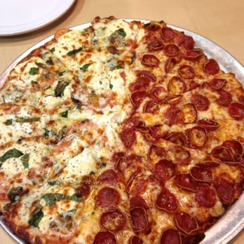 Mountain Mike's Pizza - Large half margherita half pepperoni - Pizza Near Me - Chino, California Mountain Mike's Pizza - Large half margherita half pepperoni - Pizza Near Me - Chino, California