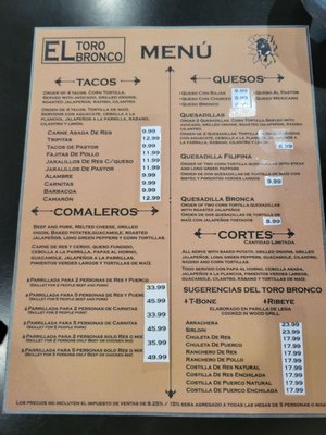 Menu photo 5 El Toro Bronco El Paso, TX Menu photo 5 El Toro Bronco El Paso, TX