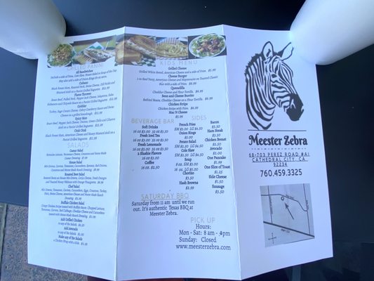 Menu photo 8 Meester Zebra Cathedral City, CA