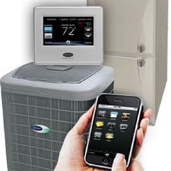 Action Heating & Air Conditioning - This is the Carrier Infinity Series split system with a Wi-Fi touchscreen Thermostat