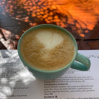 Cafe on 27 - Hot vanilla latte. $6 - Breakfast & Brunch Near Me - Topanga, California