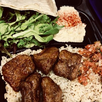 Kebab Daddy - Beef shish plate with hummus side - Mediterranean Near Me - Montrose, California