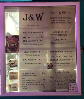 Menu photo 1 J & W Fish And Chips Portland, OR Menu photo 1 J & W Fish And Chips Portland, OR