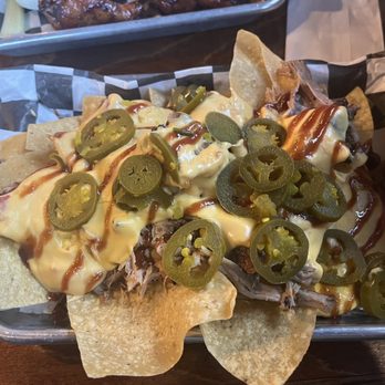 Murky Waters Blues & BBQ - Half order of pulled pork nachos - Barbeque Near Me - Ocean Springs, Mississippi Murky Waters Blues & BBQ - Half order of pulled pork nachos - Barbeque Near Me - Ocean Springs, Mississippi