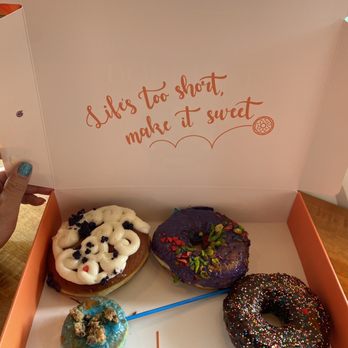 Doughfee - UBE DREAM + UBEPEBBLES + CHOCOLATEFETTI + KINGSTON DOUGHNUT POP (Cookie Monster) - Coffee & Tea Near Me - Jacksonville, Florida Doughfee - UBE DREAM + UBEPEBBLES + CHOCOLATEFETTI + KINGSTON DOUGHNUT POP (Cookie Monster) - Coffee & Tea Near Me - Jacksonville, Florida