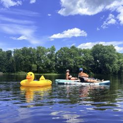 Evergreens Campground & Restaurant - Floating on the Kennebec River