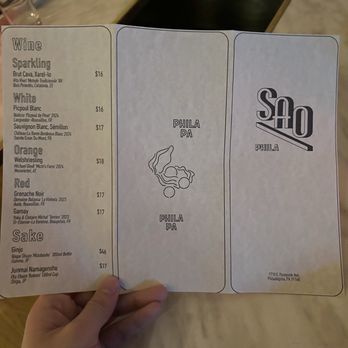 Sao - Menu (front) - Seafood Near Me - Philadelphia, Pennsylvania Sao - Menu (front) - Seafood Near Me - Philadelphia, Pennsylvania