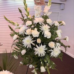 Mullens Flowers - White floral standing spray