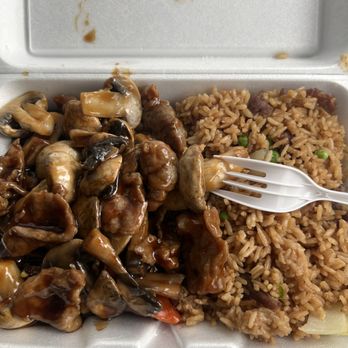 Good Taste - Beef and Mushroom w beef fried rice - Fast Food Near Me - Tampa, Florida Good Taste - Beef and Mushroom w beef fried rice - Fast Food Near Me - Tampa, Florida