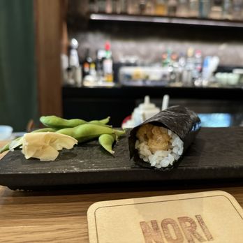 Nori Bar - HOKKAIDO SCALLOP - SPICY MAYO HAND ROLL** - Sushi Bars Near Me - Honolulu, Hawaii