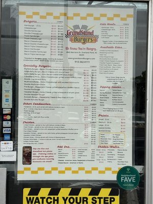 Menu photo 1 Grandstand Burgers Shawnee, KS