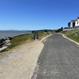 Walking trail along the bay