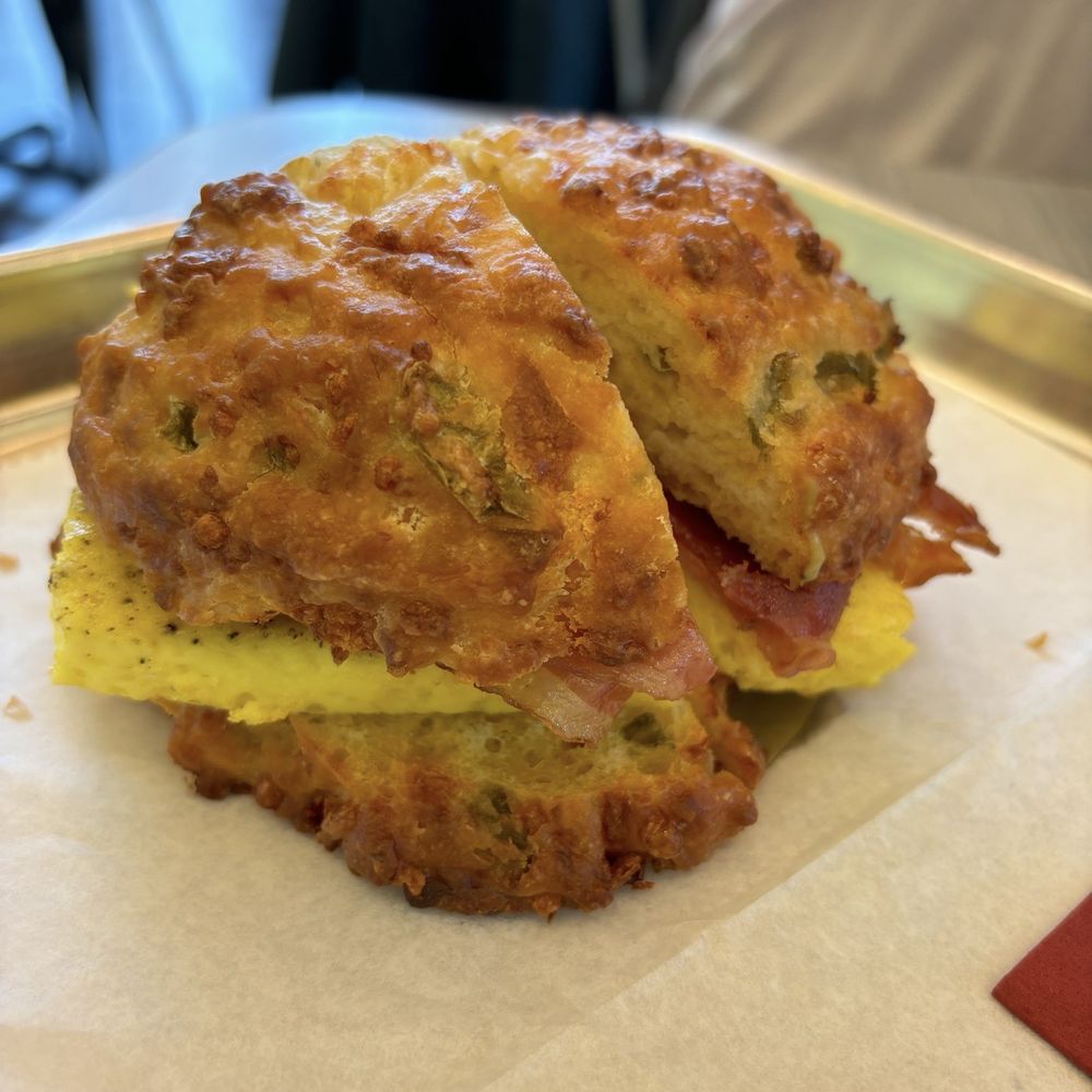 Sunflour Baking Company - Egg, Bacon, & Cheddar Sandwich - Cafes Near Me - Charlotte, North Carolina Sunflour Baking Company - Egg, Bacon, & Cheddar Sandwich - Cafes Near Me - Charlotte, North Carolina