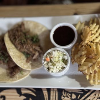 Valhalla Pub and Eatery - Pork tacos on gluten free corn tortillas - Pubs Near Me - Charlotte, North Carolina Valhalla Pub and Eatery - Pork tacos on gluten free corn tortillas - Pubs Near Me - Charlotte, North Carolina
