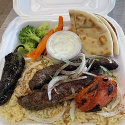 4. kafta kabob plate