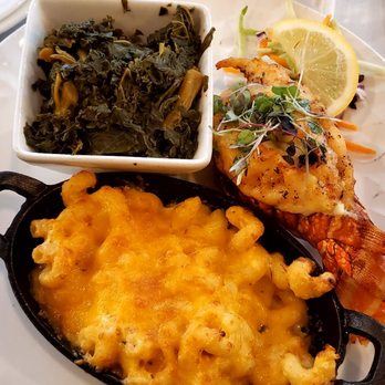 Papi Cuisine - Butter lobster with Mac & cheese, & kale - Cocktail Bars Near Me - Baltimore, Maryland Papi Cuisine - Butter lobster with Mac & cheese, & kale - Cocktail Bars Near Me - Baltimore, Maryland