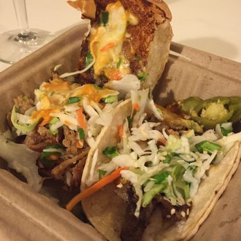 Marination - Pulled pork taco and Aloha slider. Both delish. - Asian Fusion Near Me - Seattle, Washington