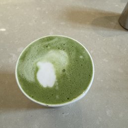 Matcha latte with lavender