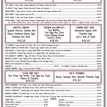 Joe's Cafe - Classic menu. - American Near Me - Santa Barbara, California Joe's Cafe - Classic menu. - American Near Me - Santa Barbara, California