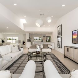 Spacious great room, expertly staged
