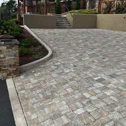 Greener Bay Construction - Full masonry project pavers and curbs and concrete and steps