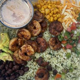 Southwest Rice Bowl with Grilled shrimp Southwest Rice Bowl with Grilled shrimp