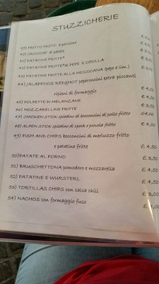 Menu photo 4 la cueva del sol Salerno, SA