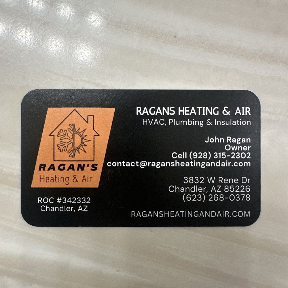 Ragan’s Heating & Air - Heating & Air Conditioning/HVAC Near Me - Chandler, Arizona Ragan’s Heating & Air - Heating & Air Conditioning/HVAC Near Me - Chandler, Arizona